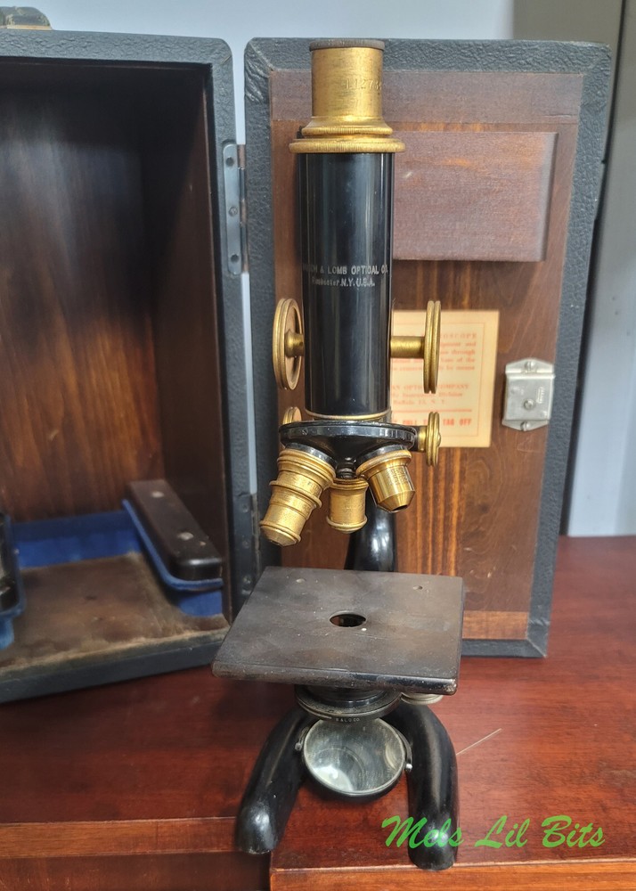Antique Bausch and Lomb Microscope Model FF 1915
