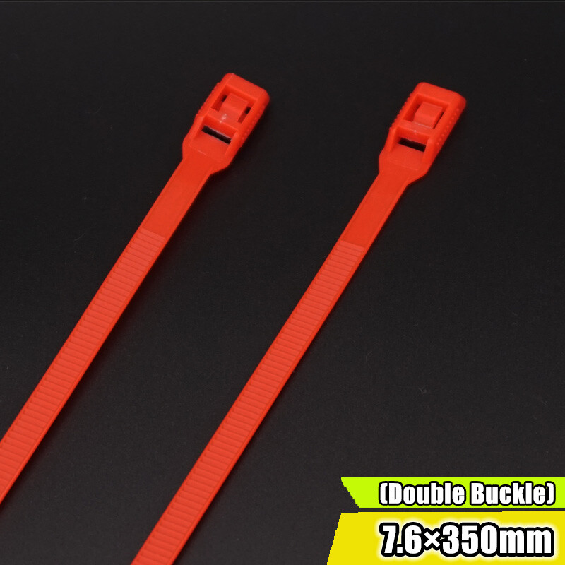 Colorful Nylon Wire Cable Zip Ties Wrap 7.6mm 9mm Reverse Double Single Buckle