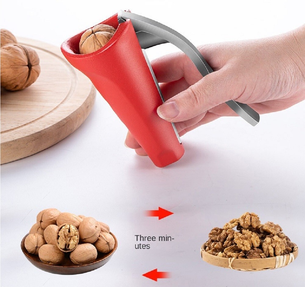 Nut Cracker Bottle Style Ergonomic Walnut Pecan Opener Sheller Tool 1-Pack
