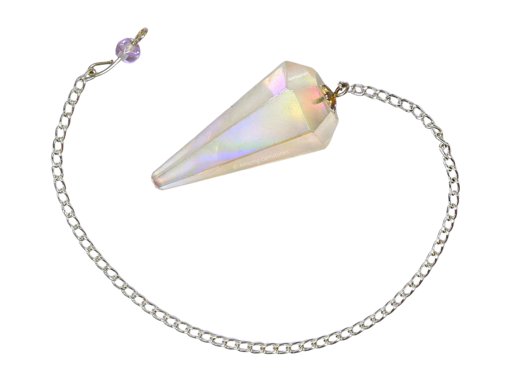 Angel Aura Quartz Dowsing Crystal Pendulum