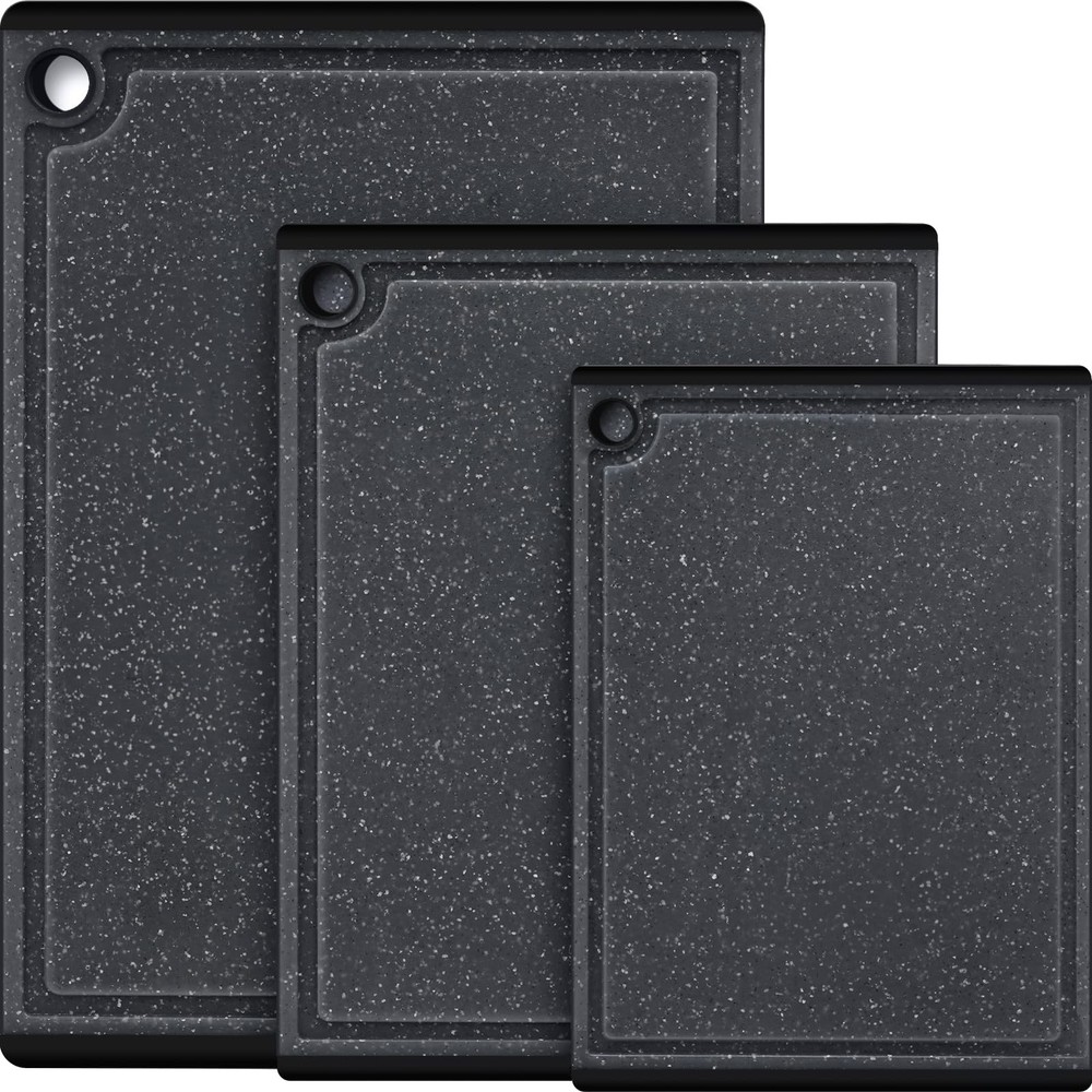 Plastic Cutting Boards for Kitchen, 3-Piece Large Cutting Board Set Dishwashe...