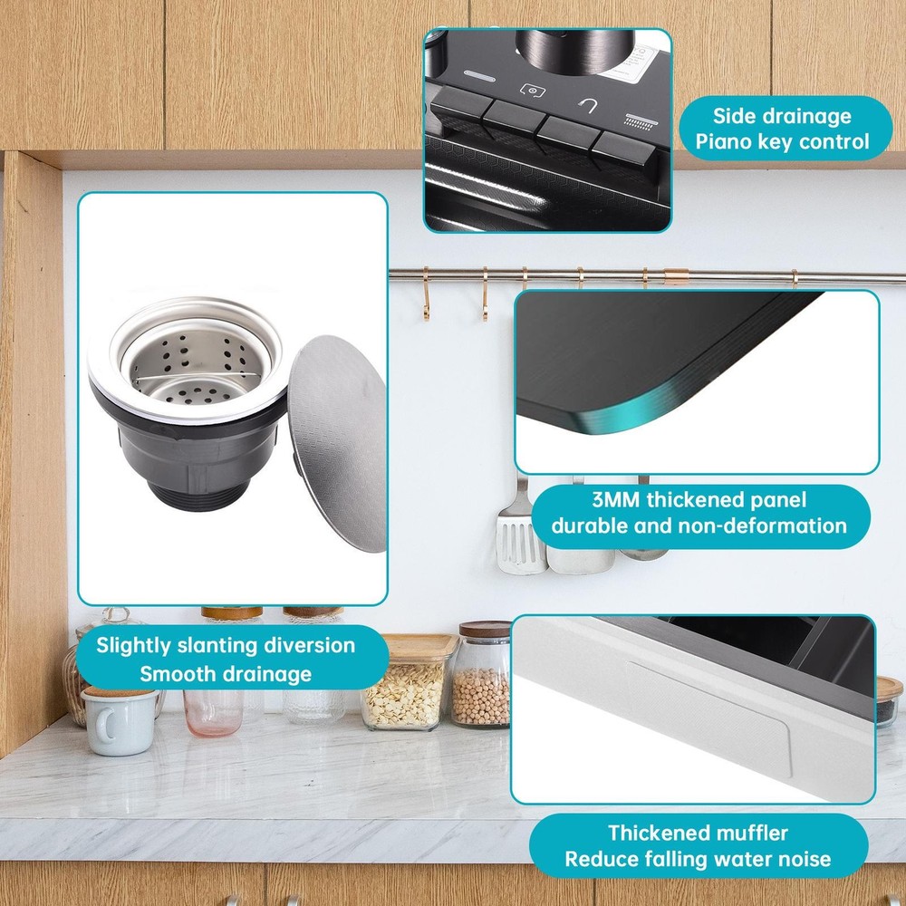 Drop in Undermount Kitchen Sink Single Bowl Stainless 30"