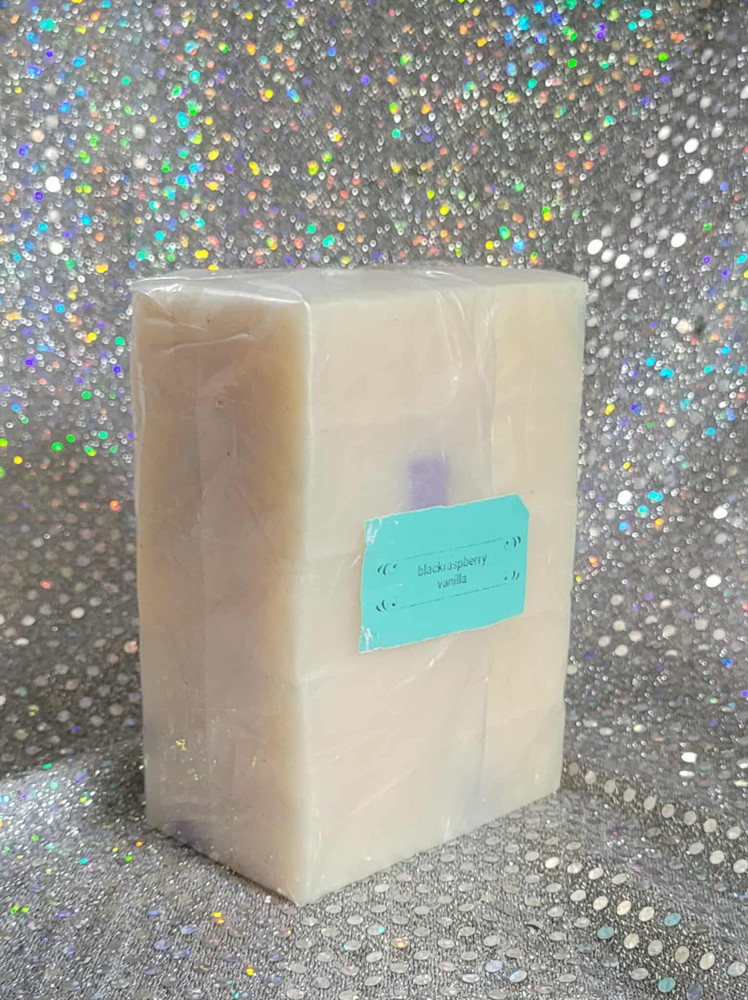 HANDMADE SOAP BARS X5 BLACK RASPBERRY & VANILLA ~Sealed Pkg ~NEXT DAY FAST SHIP!
