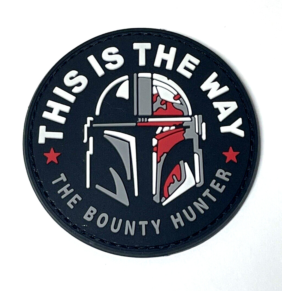 Bounty Hunter PVC Patch, This Is The Way Mandalorian Patch, Hook & Loop, New
