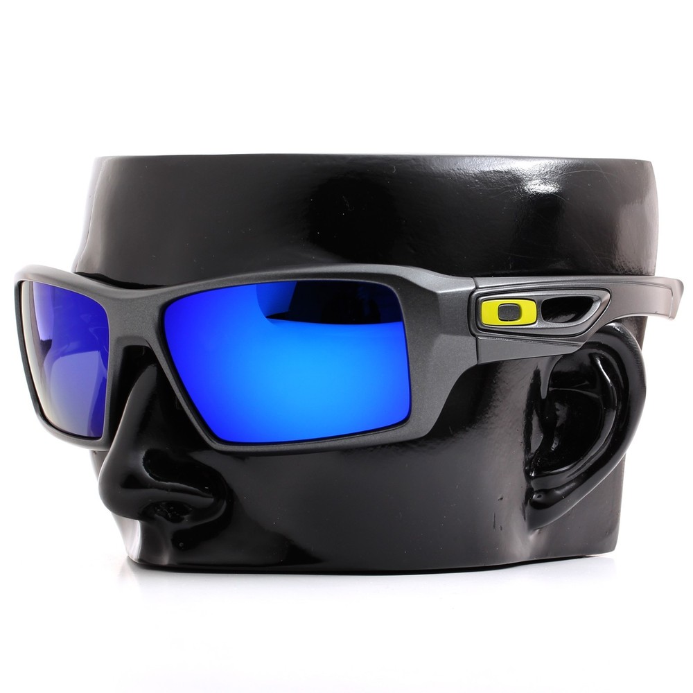 Polarized IKON Iridium Replacement Lenses For Oakley Eyepatch 2 Deep Blue Mirror