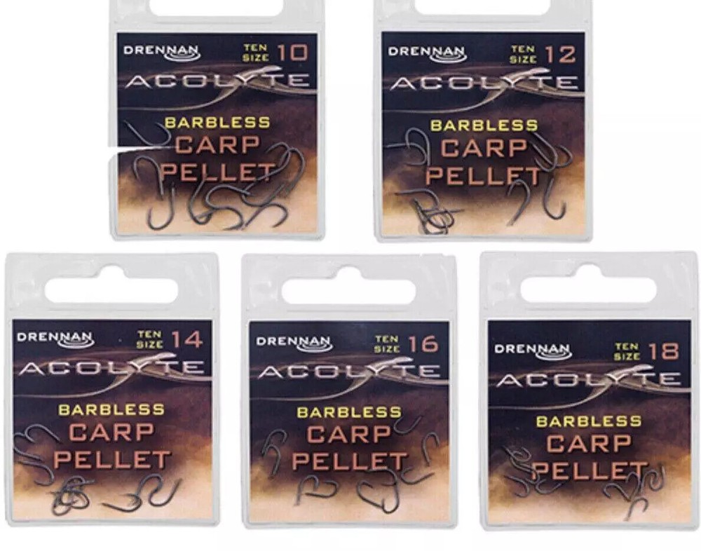 Drennan Acolyte Carp Pellet Barbless Hooks