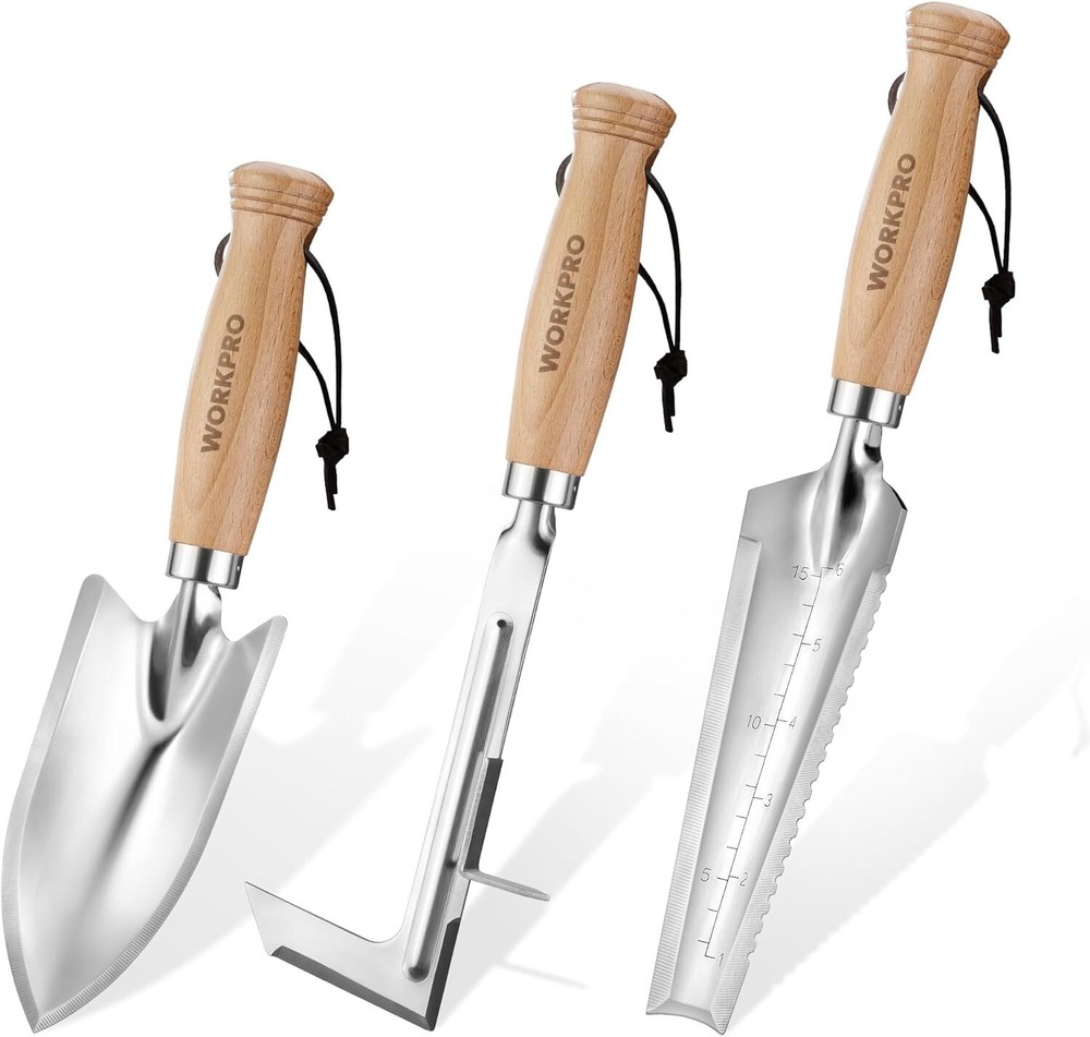 WORKPRO Garden Hand Tool Set 3 Pcs Heavy Duty Weed Puller Tool Lightweight