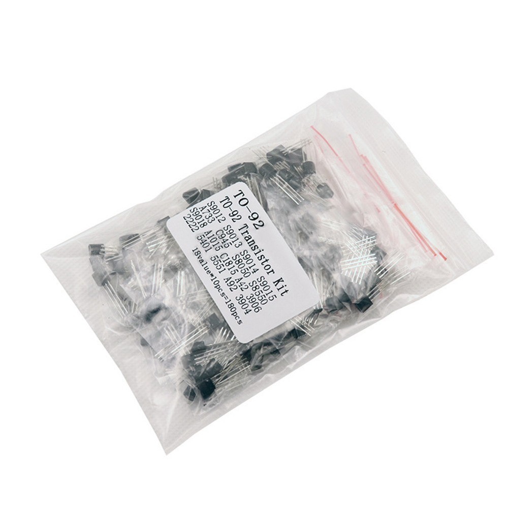180PCS Transistor Assorted Kit 18 Models 10pcs Each for TO 92 C945 2N2222