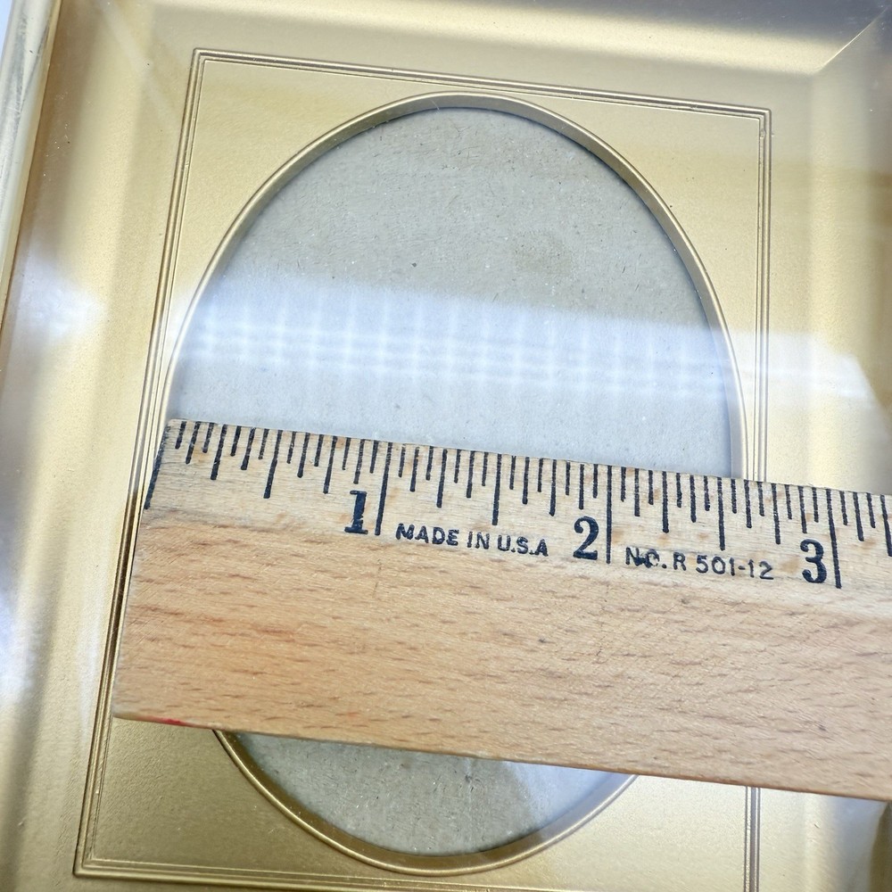 Vintage Small Gold Oval Deep Table Frame Set 2