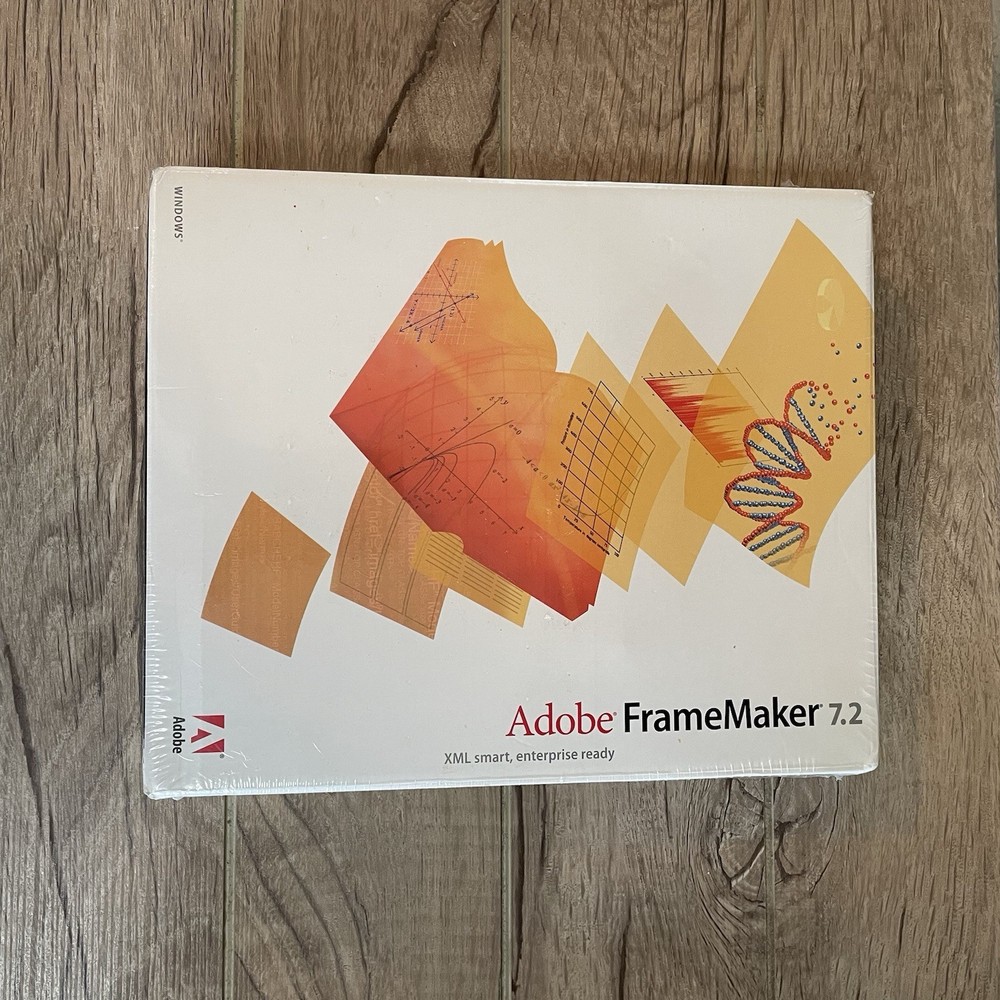 Adobe FrameMaker 7.2 for Windows SEALED Frame Maker XML SGML DTP Software 7 7.0