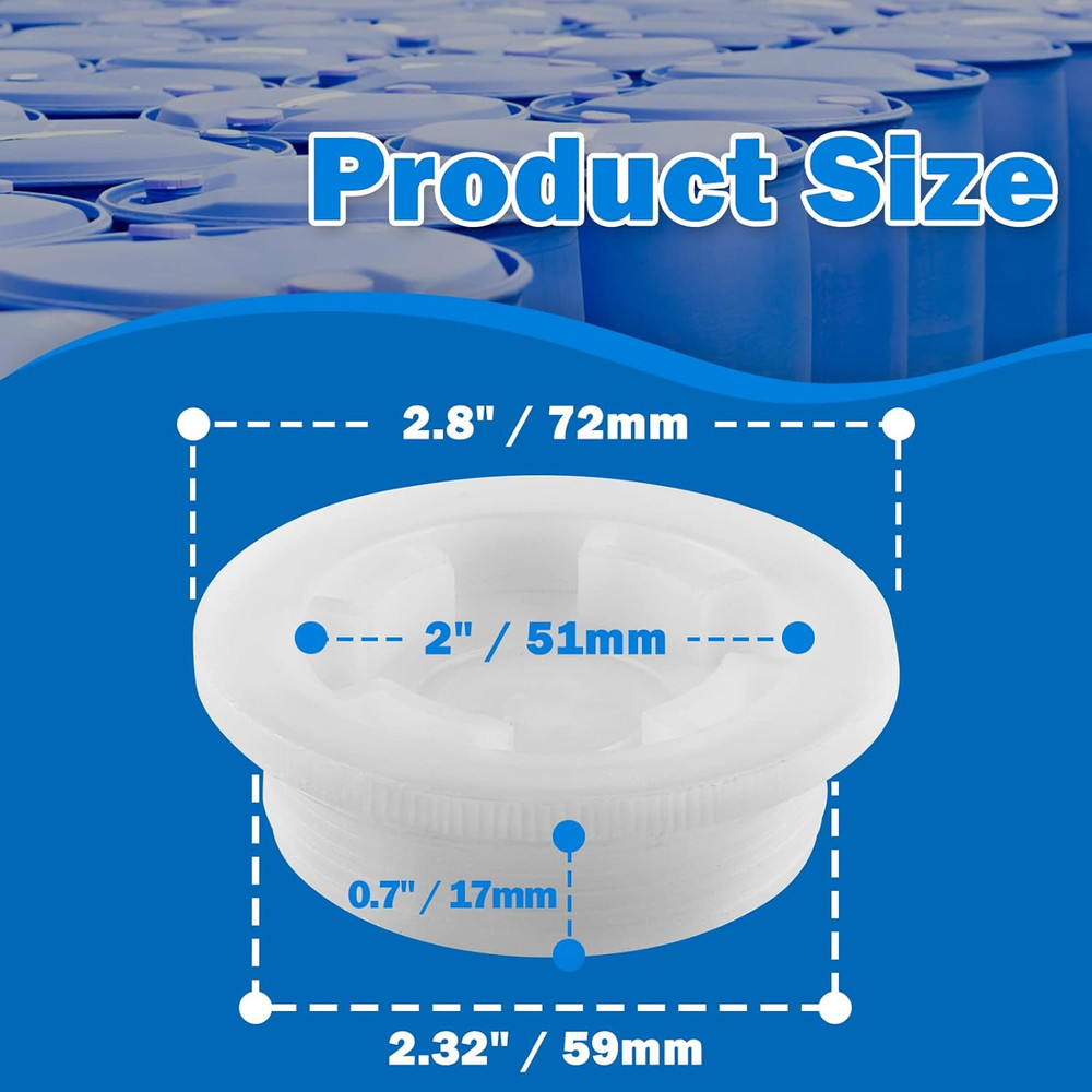 6pcs 2.32'' / 59mm Barrel Bung Cap Plastic Hole Caps Poly Buttress Drum Plug ...