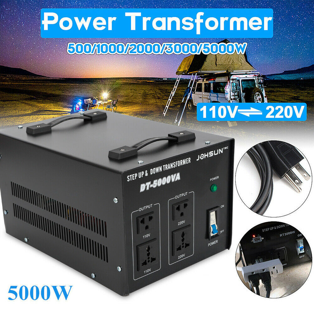 Heavy Duty 5000W Step Up/Step Down Electric Power Voltage Converter Transformer