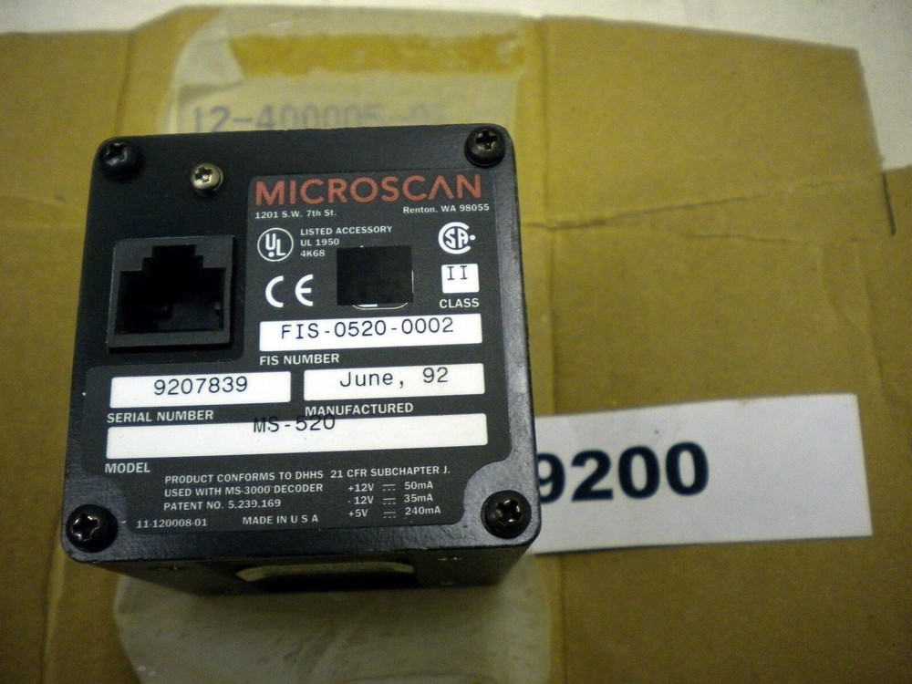 Microscan FIS-0520-0002 Bar Code MS-520