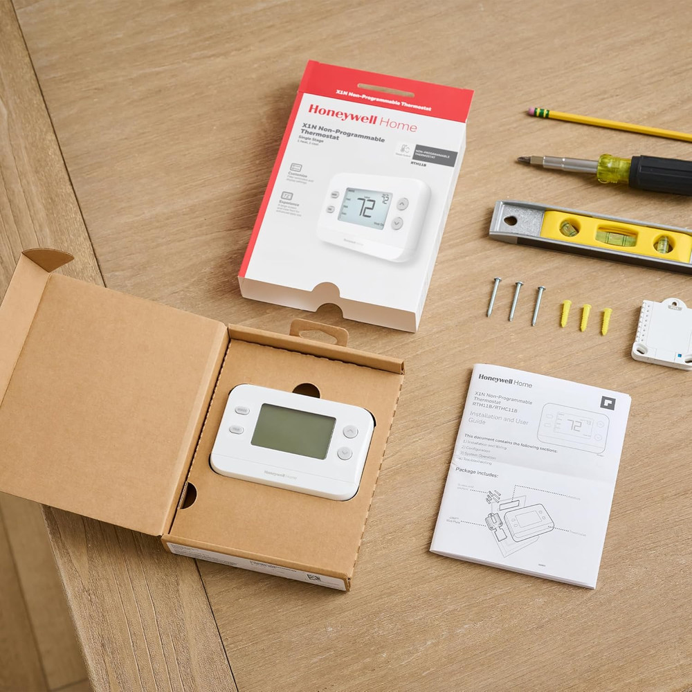 NEW! Non-Programmable Thermostat, Single-Stage, 1 Heat/1 Cool Compatibility, X1