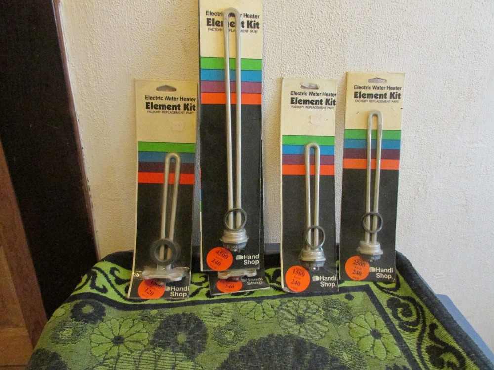 NEW, SEALED. YOUR CHOICE OF HANDI SHOP WATER HEATER HEATING ELEMENTS.