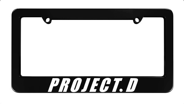 Project D AE86 Black License Plate Frame frames Initial D fits most USA&CAN