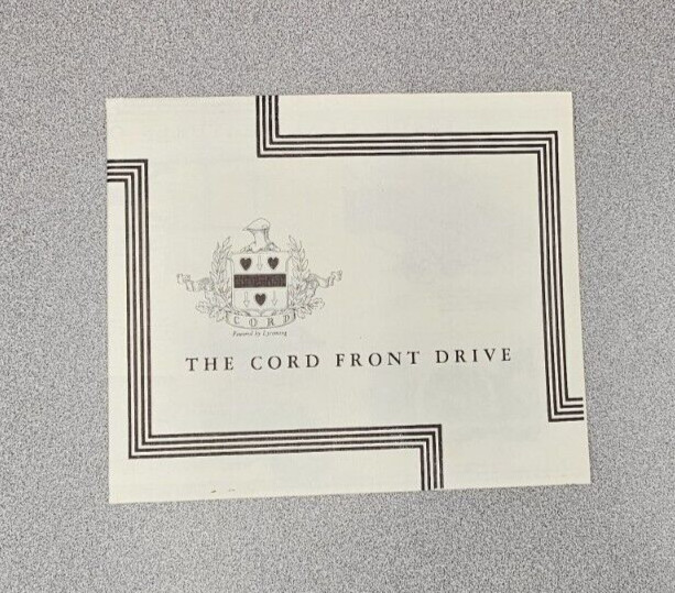 1930 Cord Sales Folder (reprint)