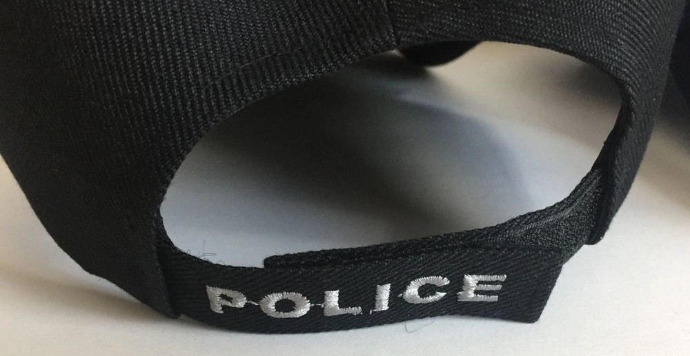 Police Ball Cap / Hat, Blue Flag Draped