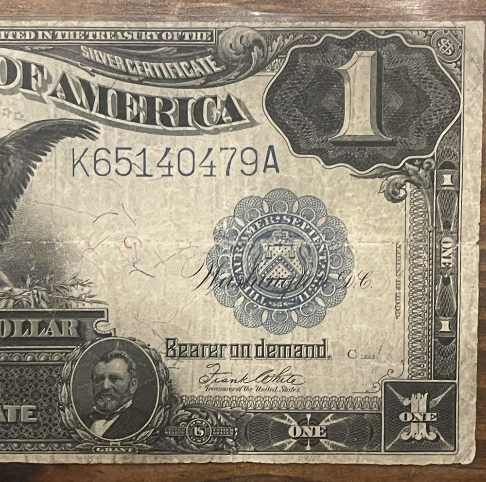 1899 One Dollar Large Size Silver Certificate Black Eagle
