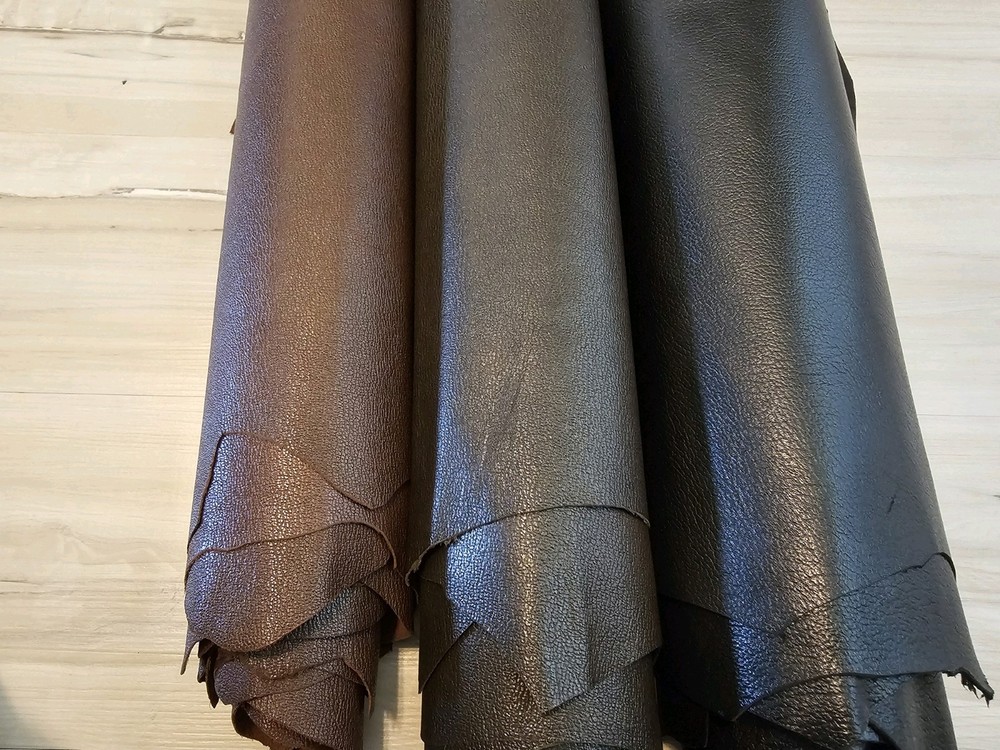 NAPA SOFT BLACK SHEEPSKIN LAMBSKIN LEATHER HIDE PEBBLED GRAIN PANEL,SHEET,SQUARE