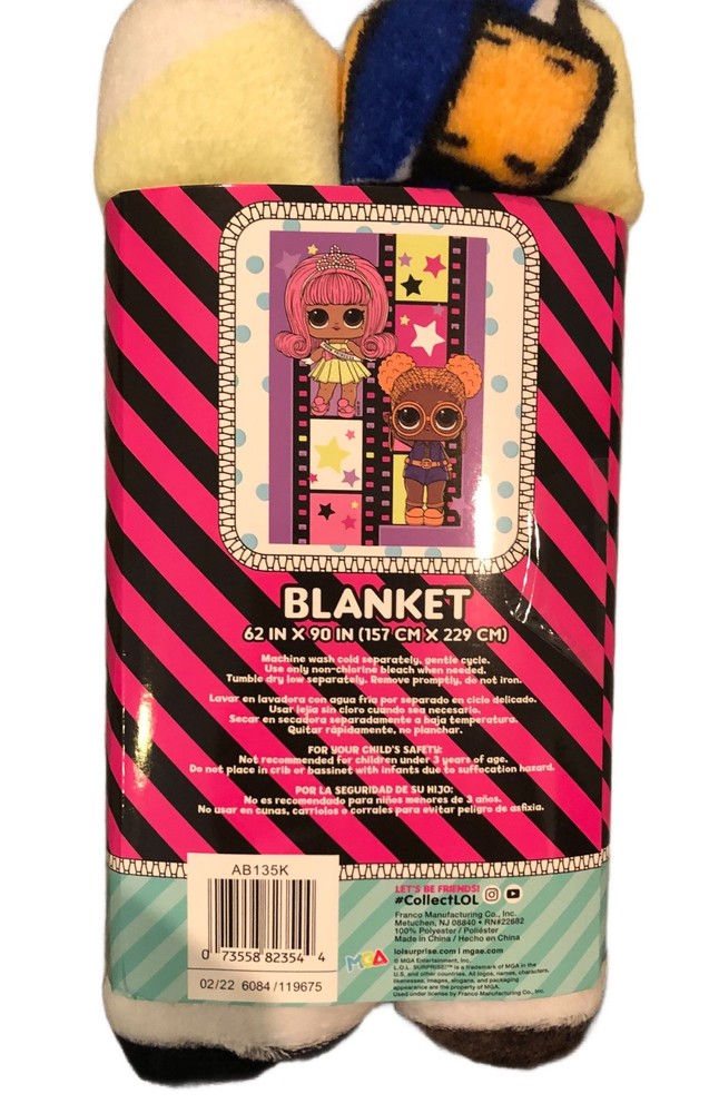 LOL Surprise! Blanket Throw Super Soft 62" x 90"