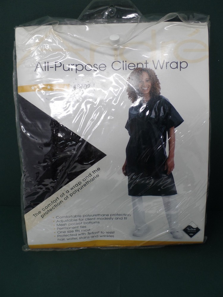 NEW ALL PURPOSE STYIST CLIENT WRAP, BLACK, ONE SIZE BY FROMMONLINE