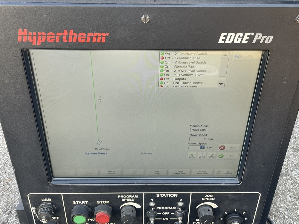 Hypertherm Edge Pro Shape Cutting System CNC 090046 & Remote Current Controls