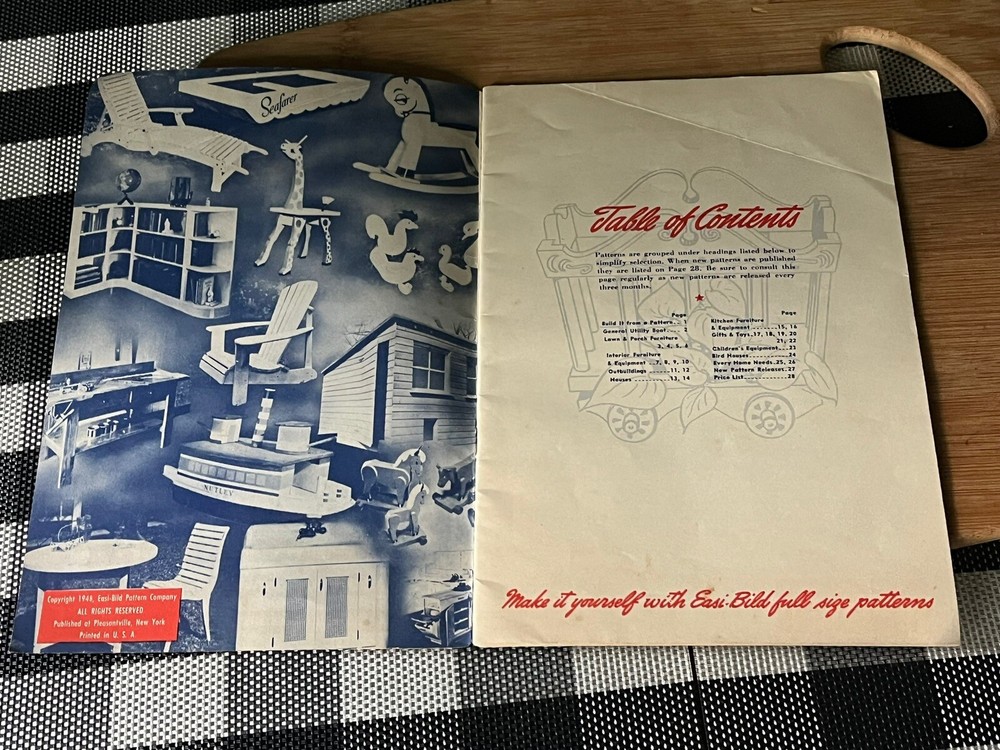 Vintage Easi-Bild patterns Country Cottage House architecture