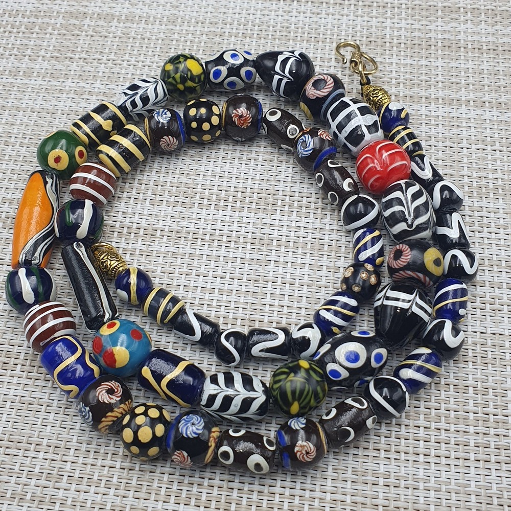Venetian Style MultiGlass Multicolor Glass Beaded Necklace
