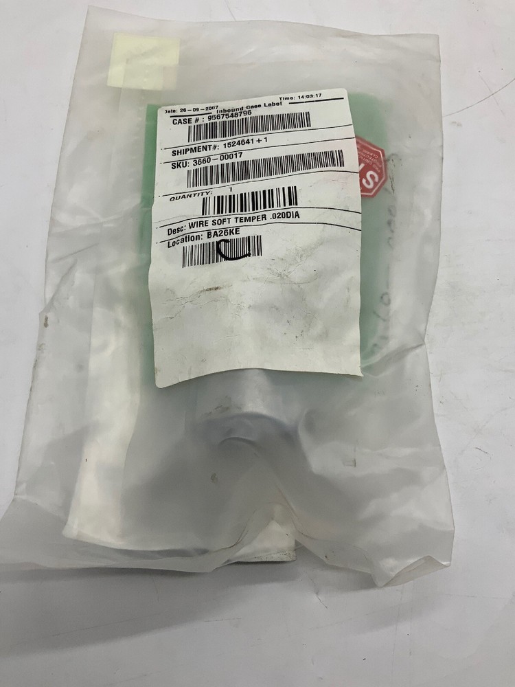 Applied Materials 3660-00017 Wire Softy Temper .020DIA