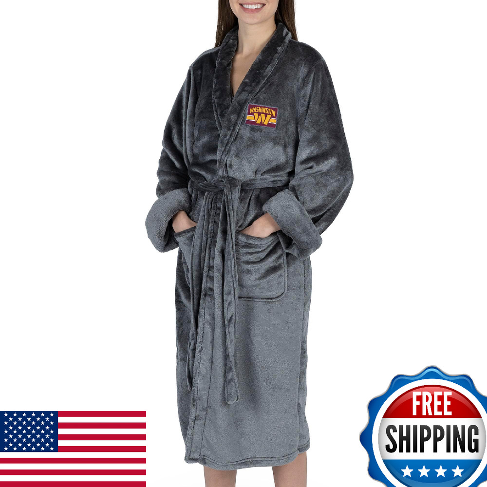 Northwest NFL Washington Commanders Silk Touch Bath Robe, Small/Medium, Rollout