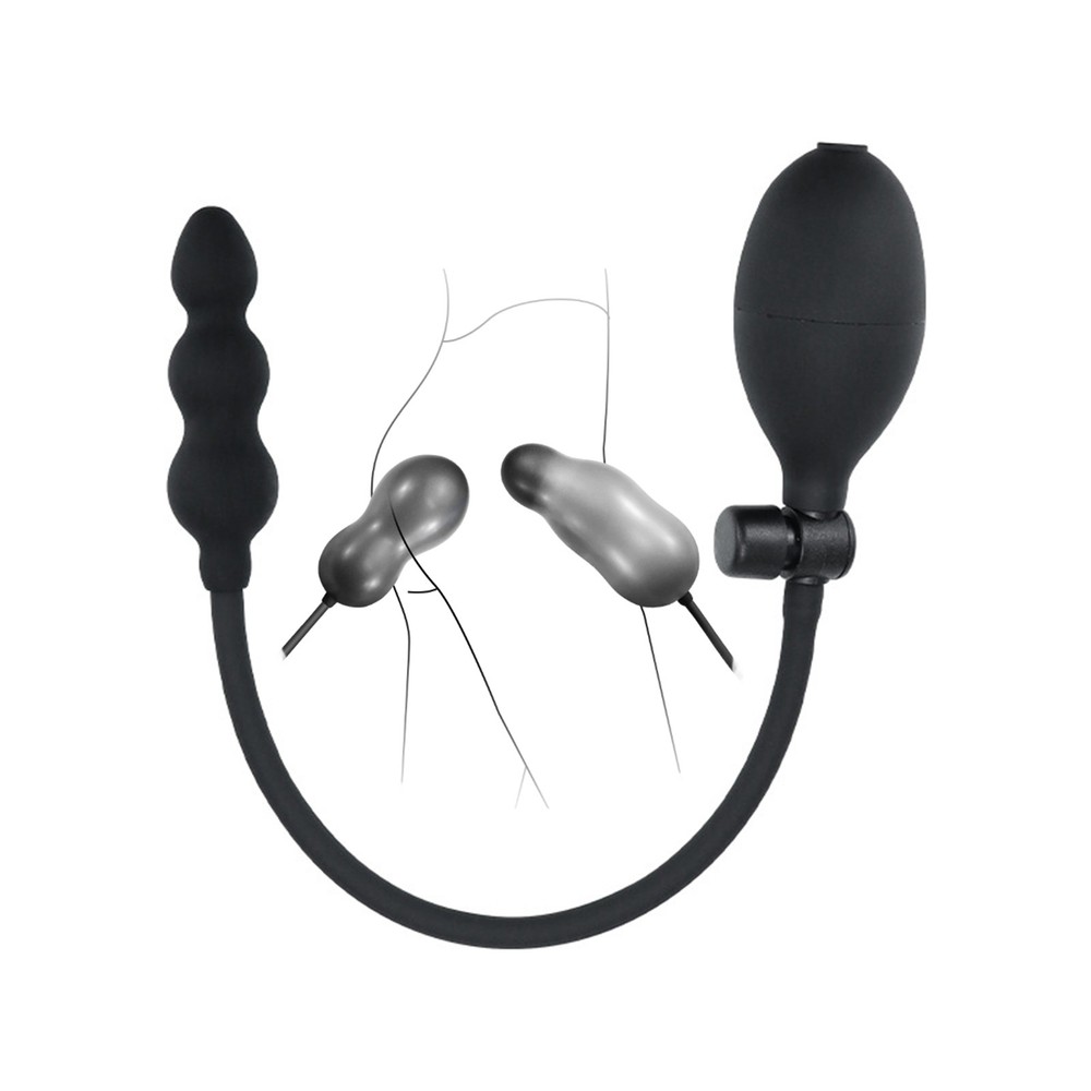 Silicone Inflatable Beads Plug Pump Dilator Expander Plug Trainer BDSM