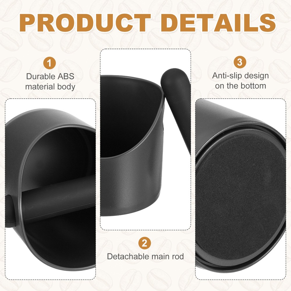 4 Inch Coffee Knock Box Espresso Knock Box Coffee Grounds Container Black