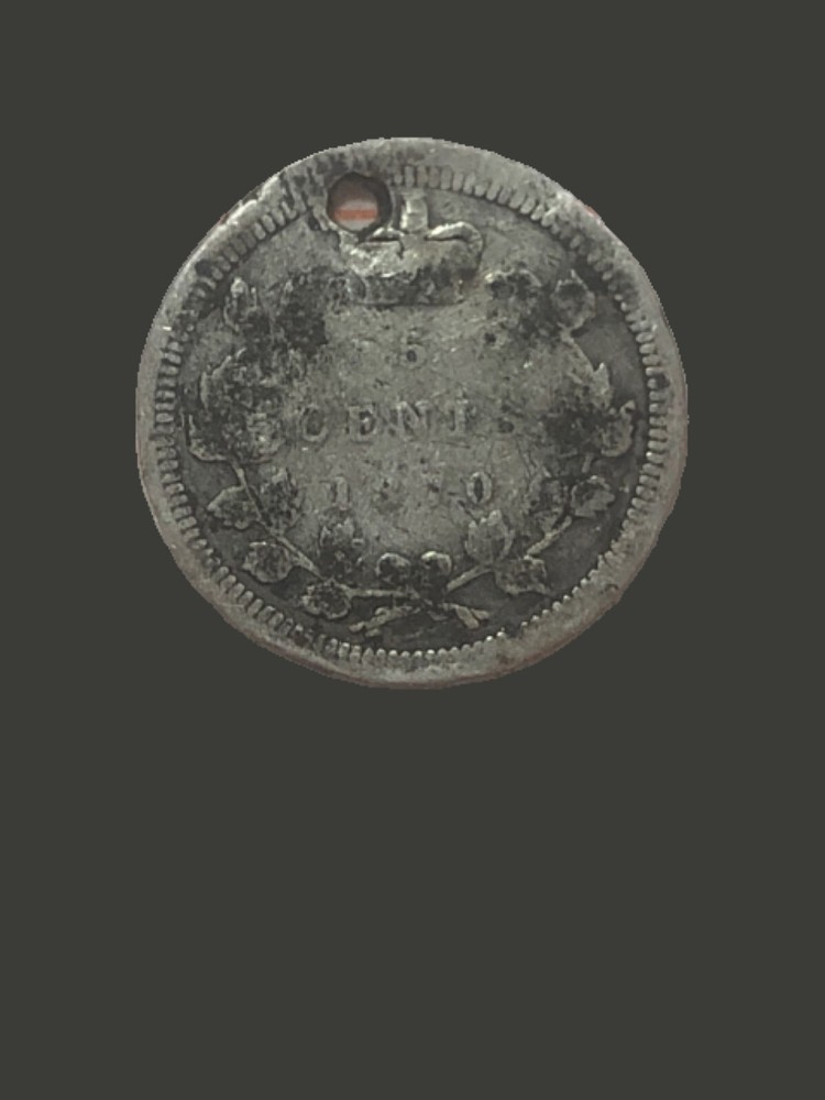 1870 Canada 5 Cents Silver Coin - G