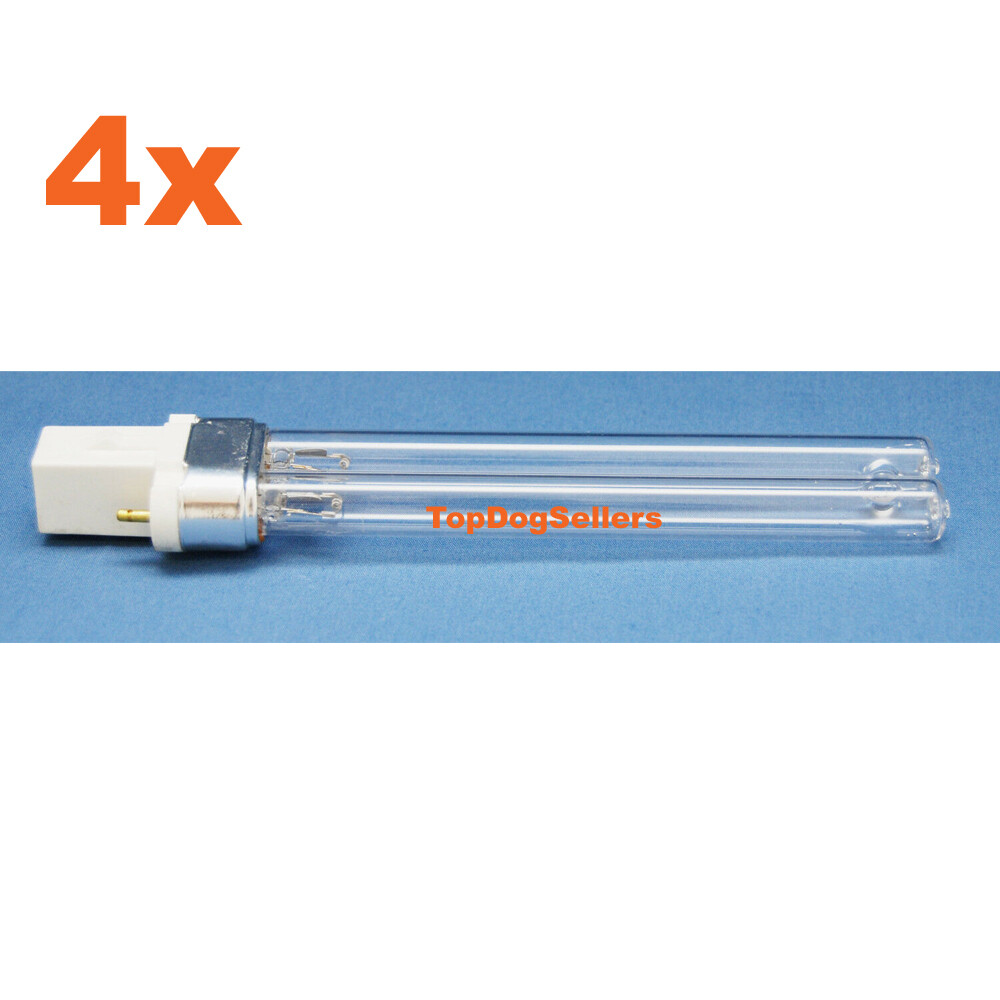 4x Universal UV Bulb 9 Watt 9W G23 UVC Filter Pond SunSun Jebao HVAC Jup01