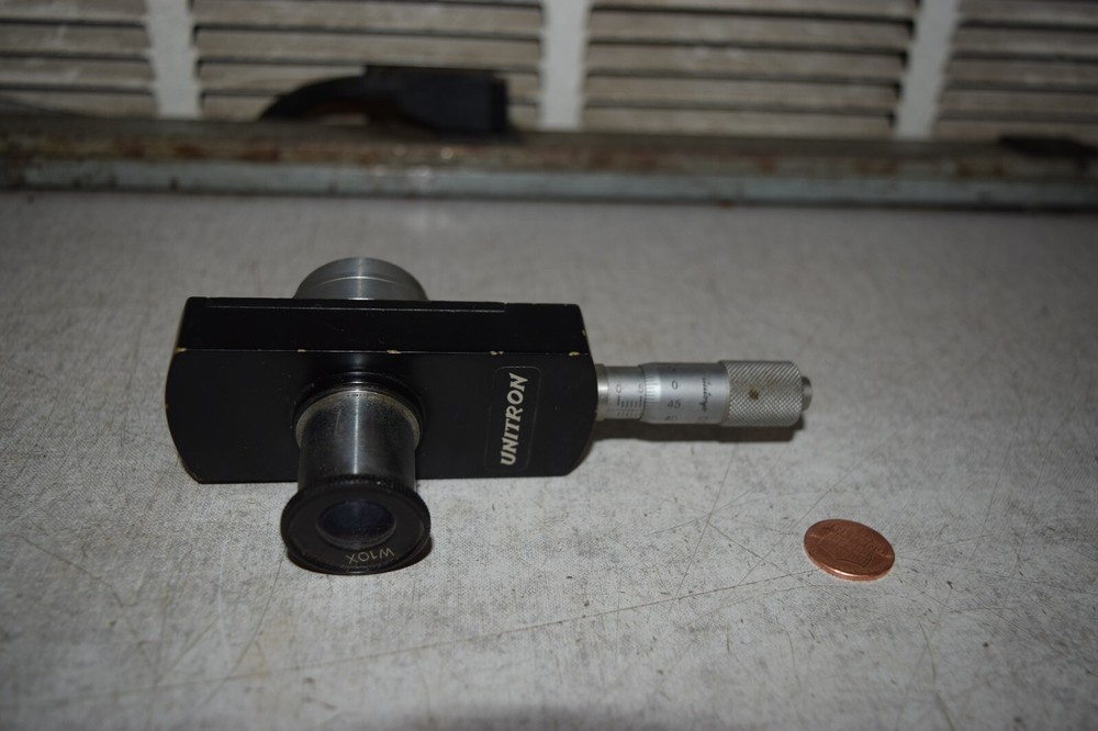 Unitron W10X Eypiece with Mitutoyo Micrometer