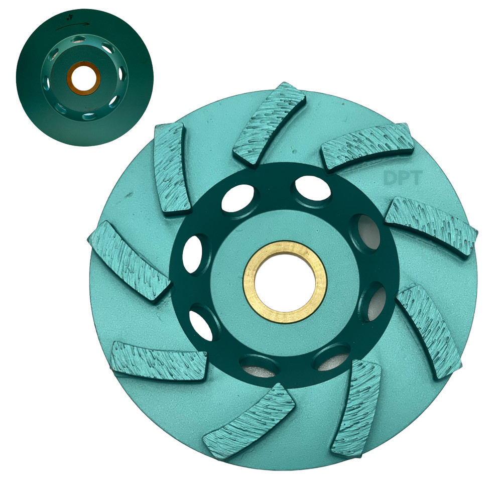 3 Pack 4" Diamond Segment Grinding Cup Wheel Disc For Concrete Stone Grinders