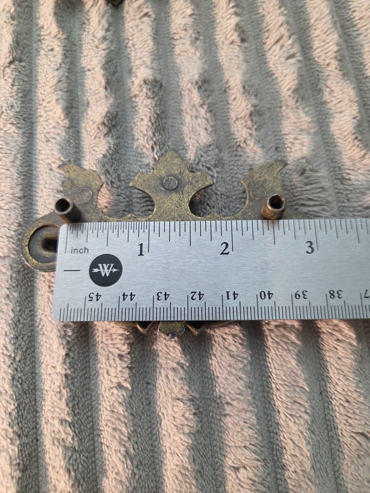 Vintage Lot of 6 Brass Drawer Drop Pulls Hardware 2.5" OC Replacement Pulls