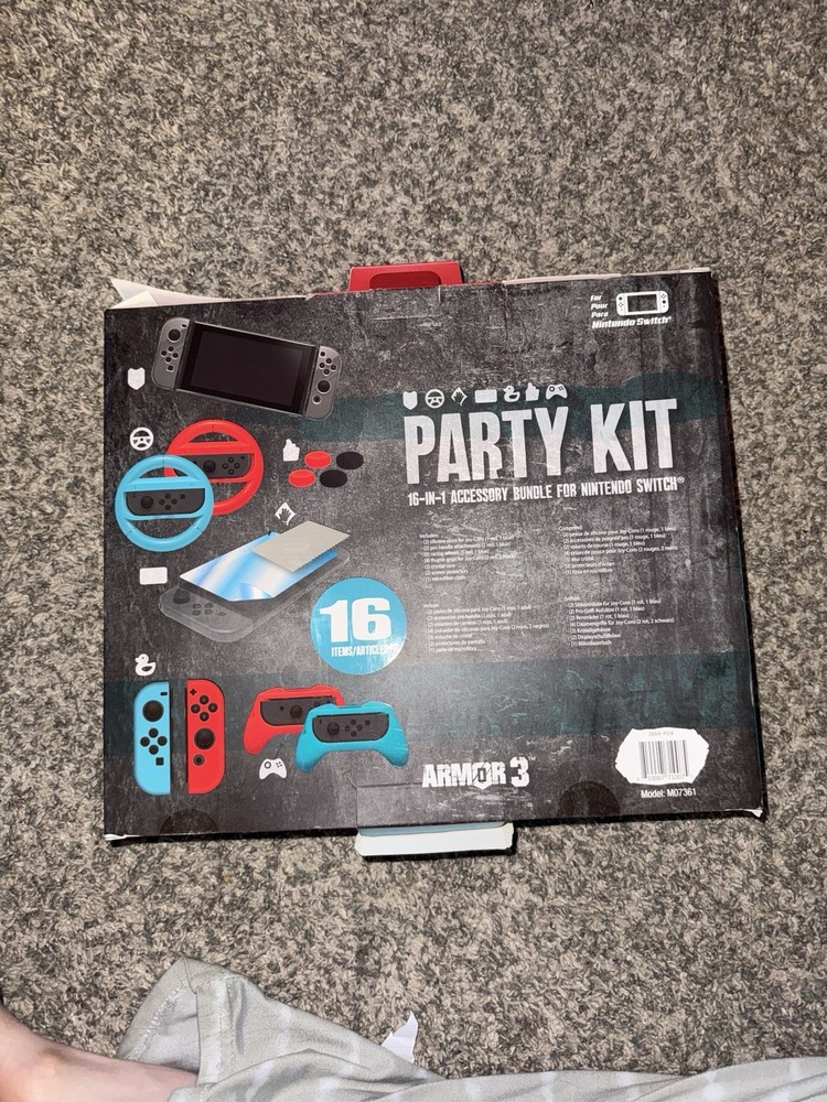 Armor3 Nintendo Switch 16-in-1 Accessory Bundle Starter Kit Case Set NEW