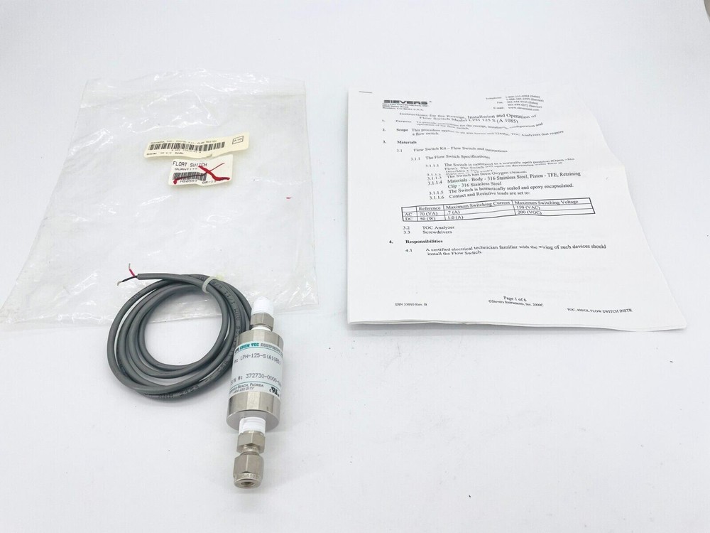 New CTE LPH-125-S (A1085) Flow Switch TOC 400/OL Kit