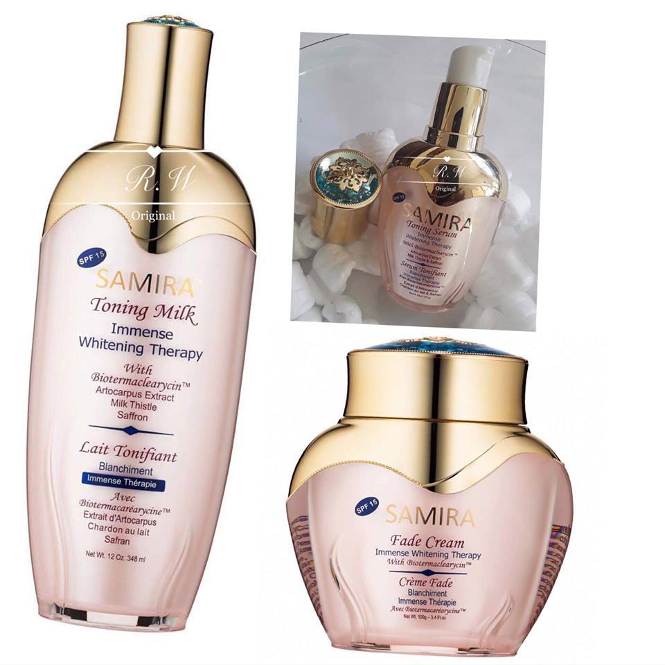 SAMIRA IMMENSE WHITENING THERAPY SET. (Lotion,cream,serum)