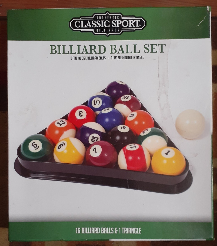 Authentic Billards Classic Sport Billard Ball Set With Box And Triangle