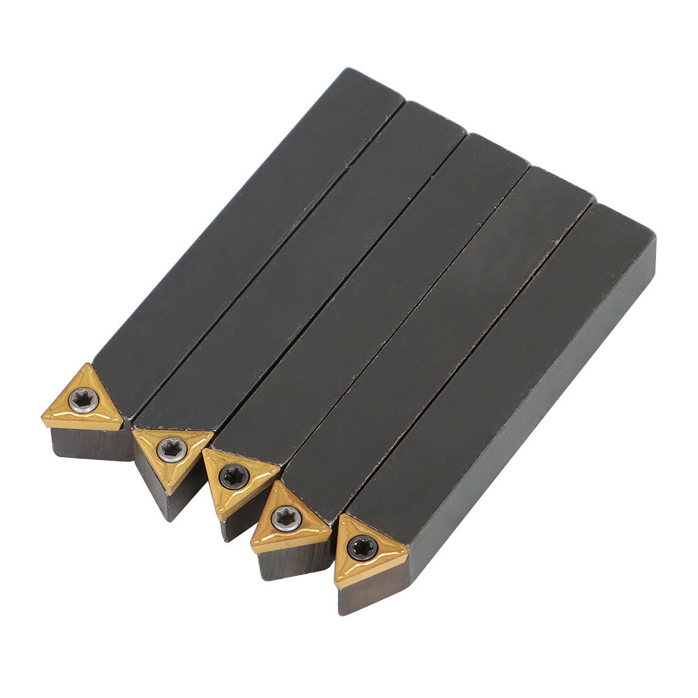 5 Pieces 3/8" Lathe Indexable Carbide Insert Turning Tooling Bit Holder Set