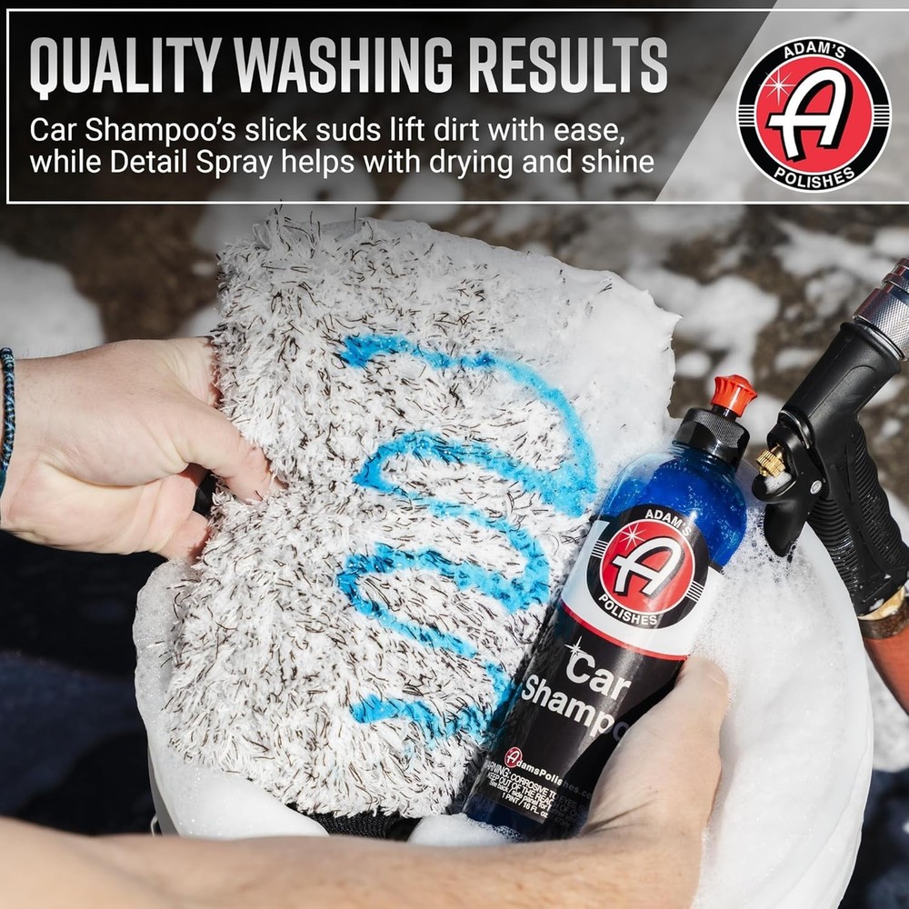 Essential Car Detailing Kit - 14 Pc Wash, Shine, Protect Tools