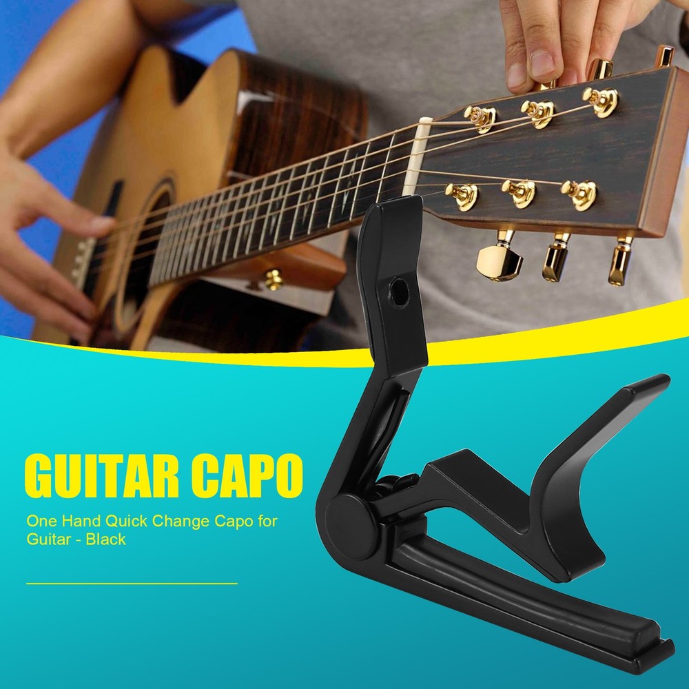 Hand Change Capo for Guitar - Black L6M54792
