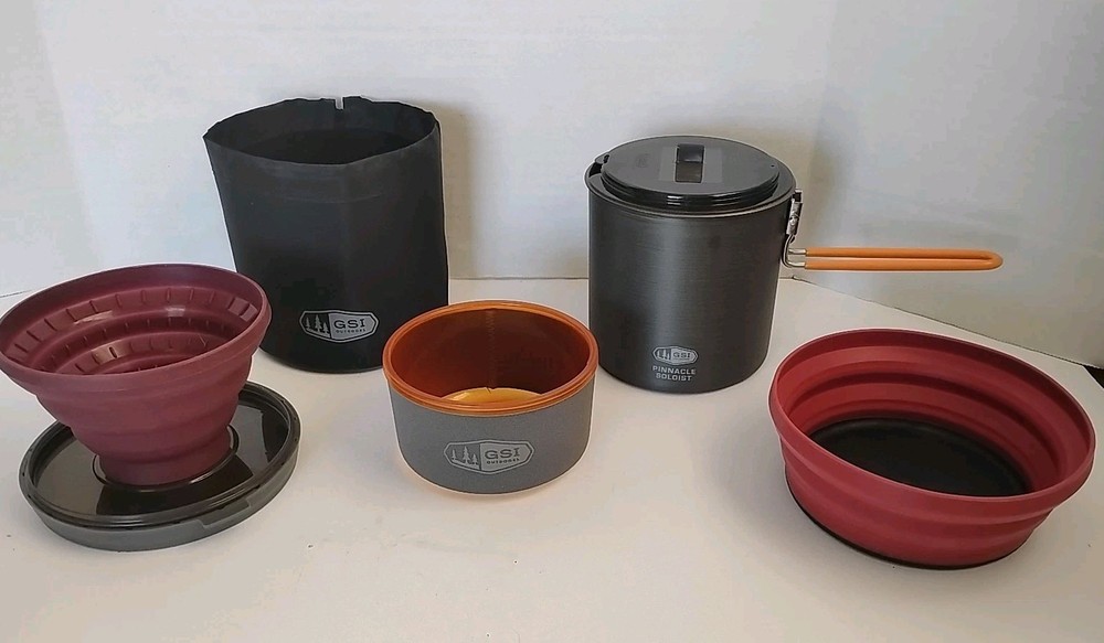 GSI Outdoors Pinnacle Soloist Cook Set Java Drip Coffee Maker & Sea To Summit