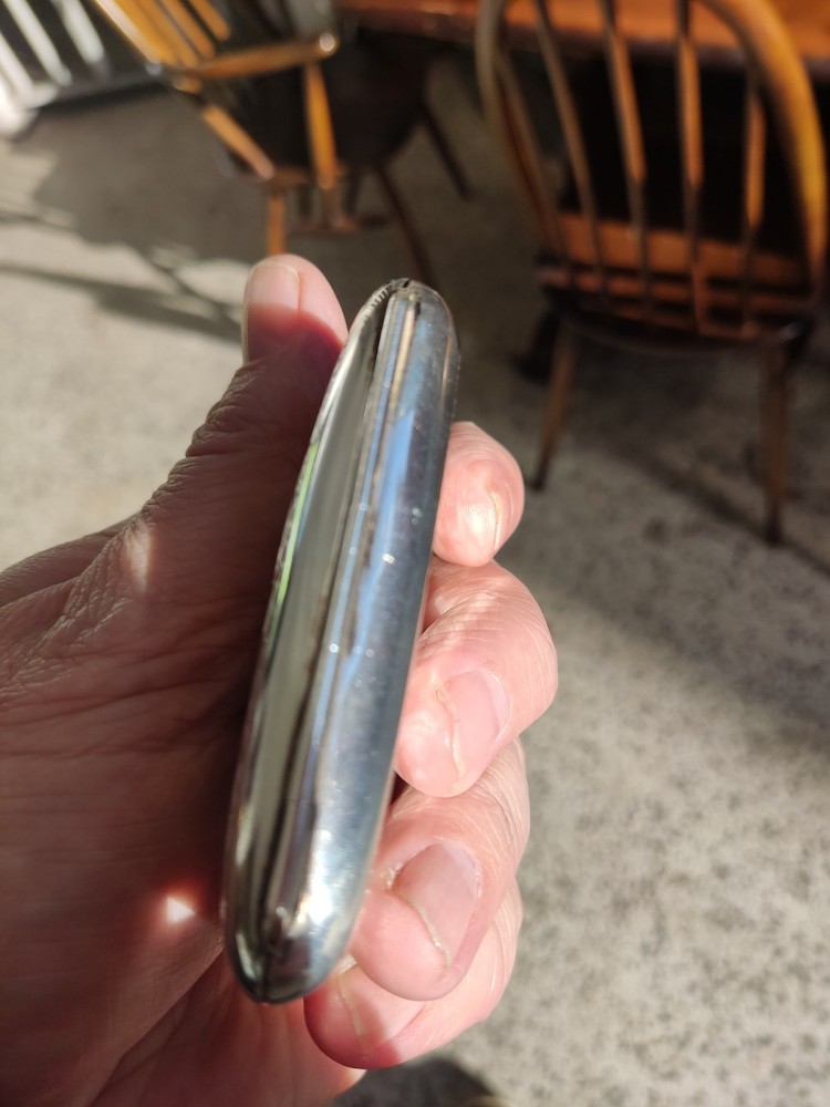 Antique Robert Pringle & Sons Solid Silver Cigarette Case- No Monogram. 45 Grams