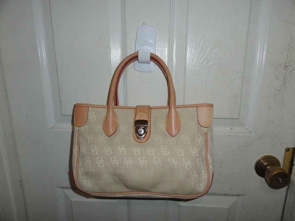 DOONEY & BOURKE DOUBLE SHORT LEATHER HANDLE SATCHEL BAG