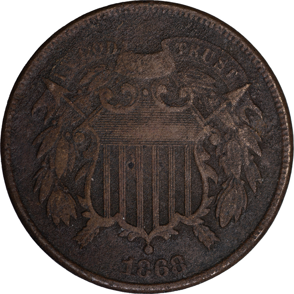 1868 2 Cent Piece ~ VF Detail