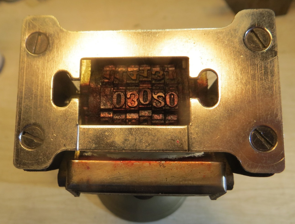 Vintage Bates Multiple Movement Numbering Machine Stamp 6 Wheels Style E